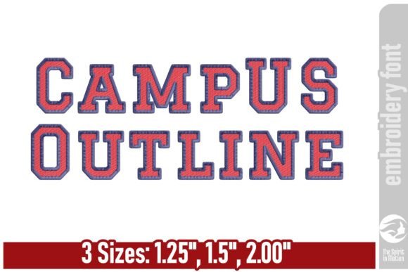Campus Outline Athletic Embroidery Font: A Designer’s Review for Boutique Apparel