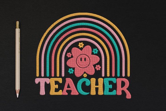 h1Teacher Sign Rainbow: A Seasonal Embroidery Gem for Holiday Crafters/h1