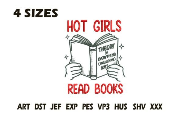Hot Girls Read Books: A Fresh Embroidery Pick for Cozy Boutique Styles
