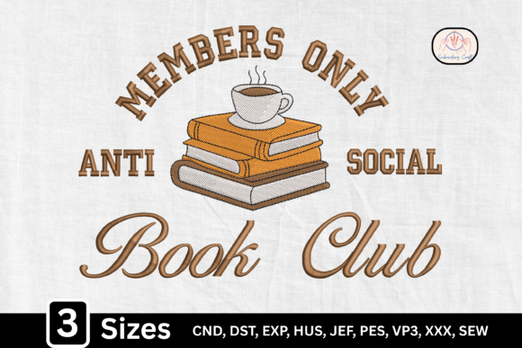 Members Only Anti Social Book Club Embroidery Review