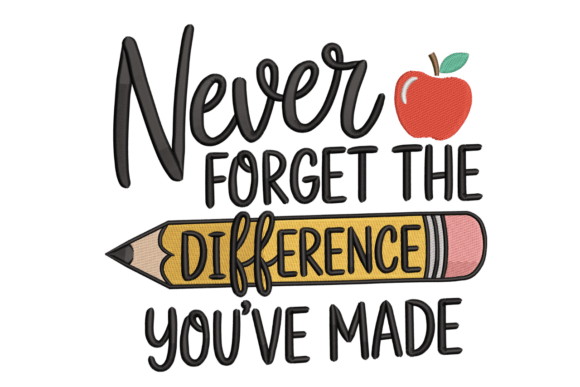 Never Forget Teacher – Pencil Apple: A Thoughtful Design for Small Business Branding