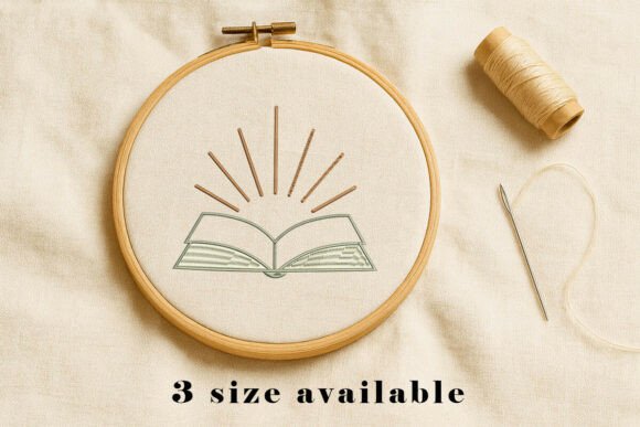 Open Book Light Rays Embroidery Design Review