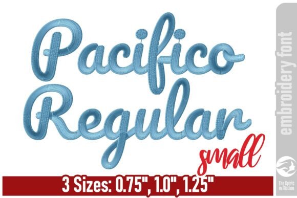 Pacifico Regular Embroidery Font - S Review for Business Branding