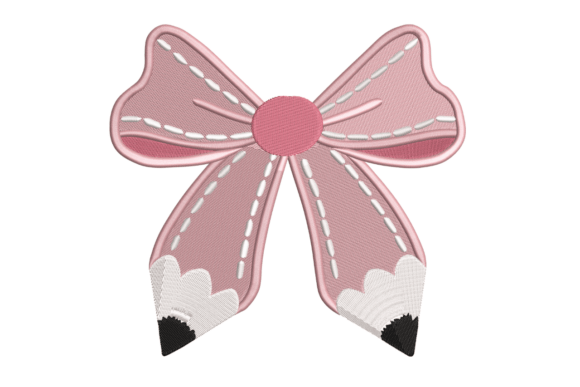 Pencil Bow Applique: A Seasonal Embroidery Gem