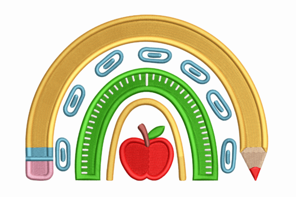 Rainbow Classroom Embroidery Design Review for Small Business Merchandise