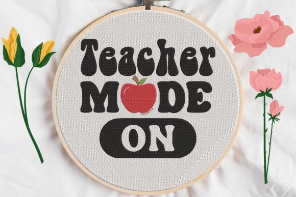 Teacher Mode On: A Charming Embroidery Design for School-Themed Products