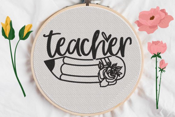 Teacher Sign: A Charming Touch for Custom Embroidered Gifts